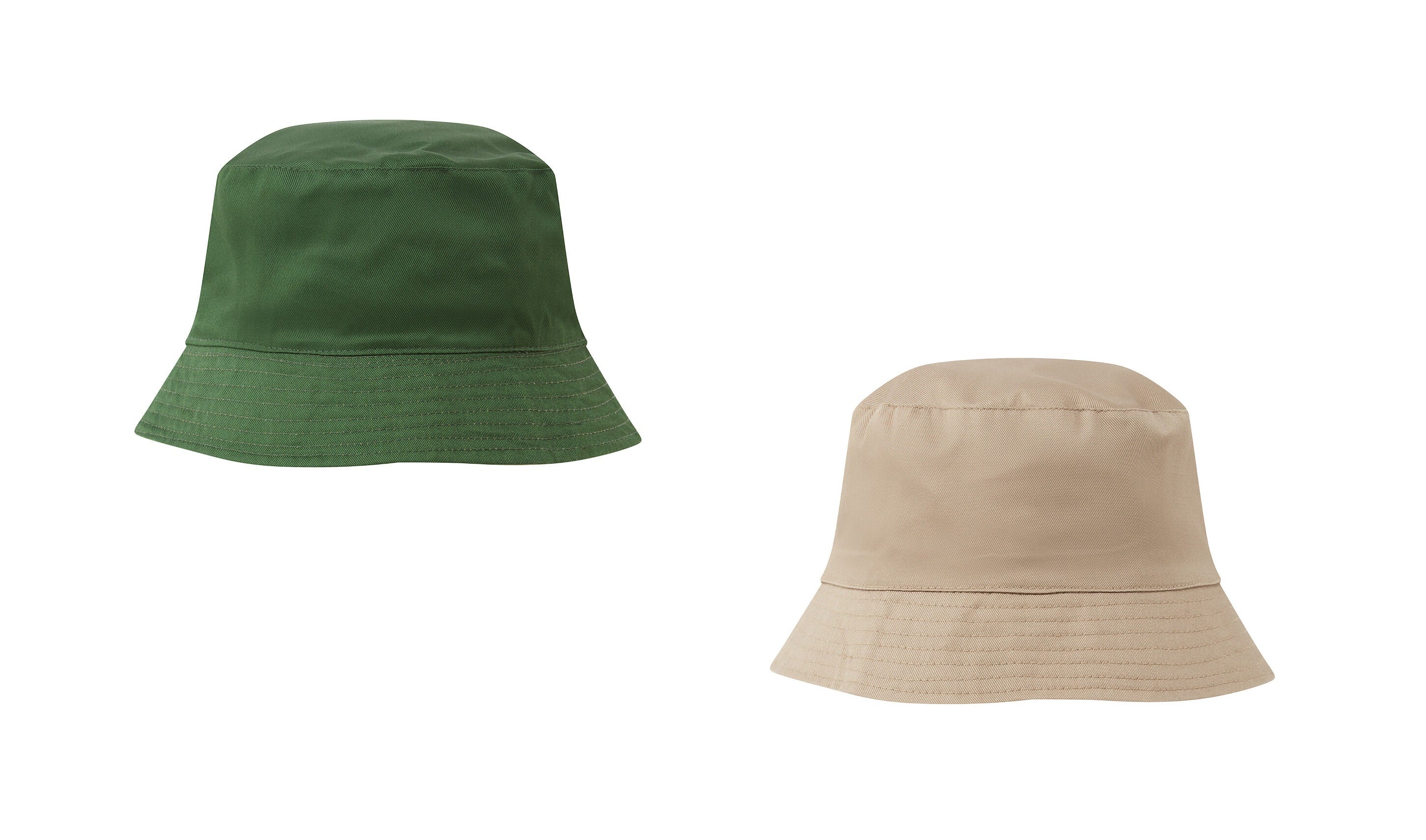 HA23 - Reversible Bucket Hat Black/Yellow, Khaki/Forest Green, Navy/Orange