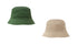 HA23 - Reversible Bucket Hat Black/Yellow, Khaki/Forest Green, Navy/Orange