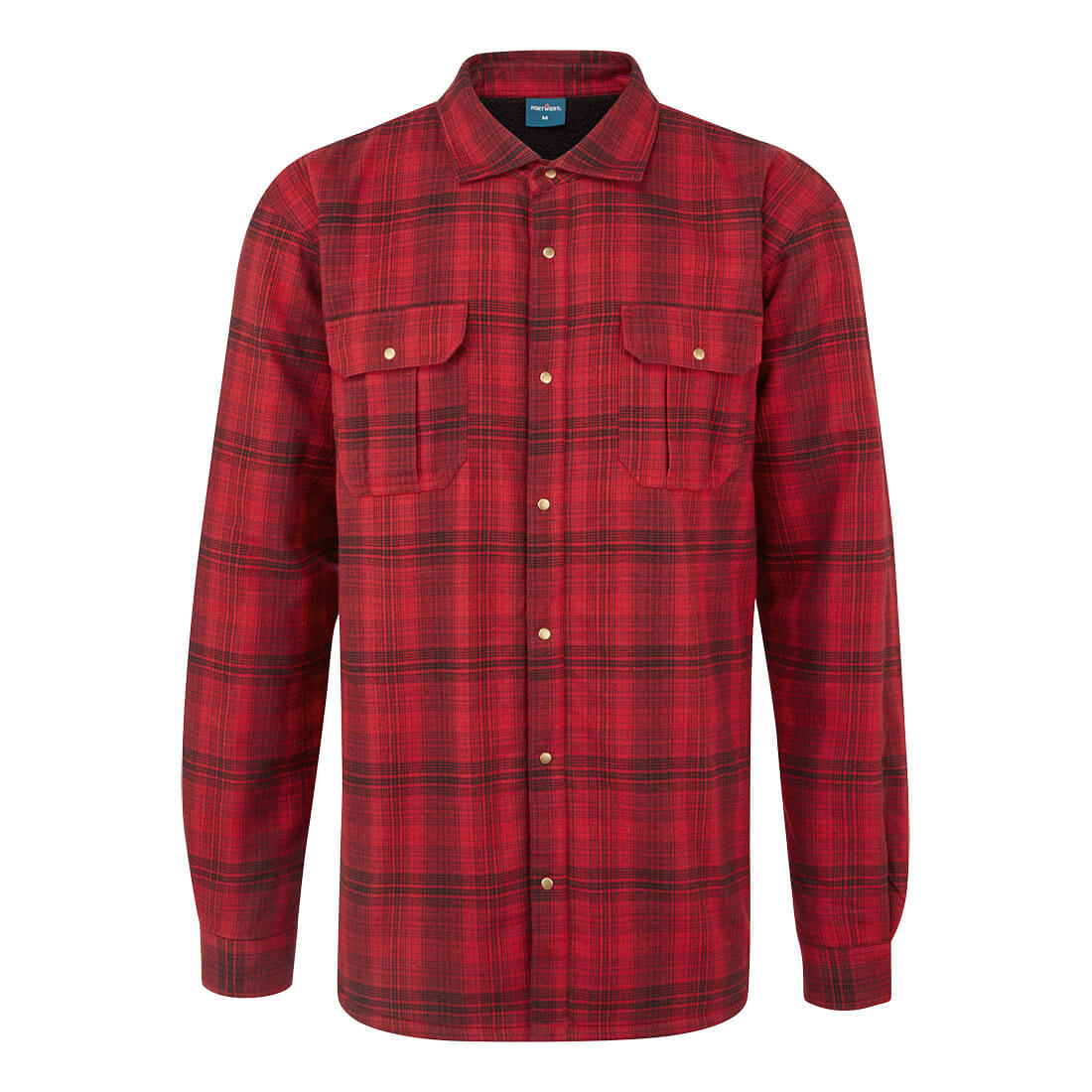 KA313 - KA3 Sherpa Lined Check Shirt Black, Red