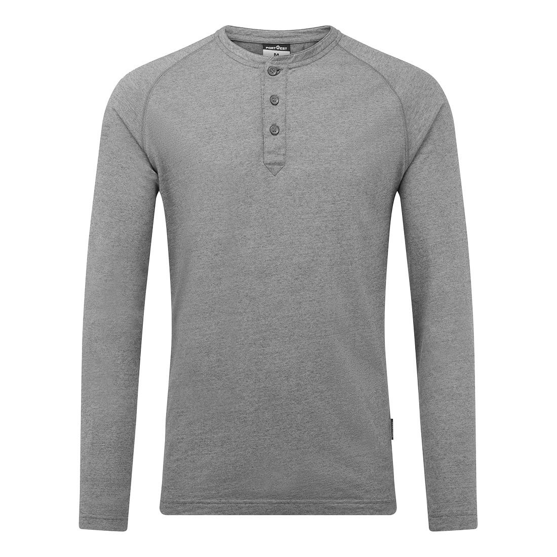 KA370 - KA3 Henley T-Shirt L/S Zoom Grey