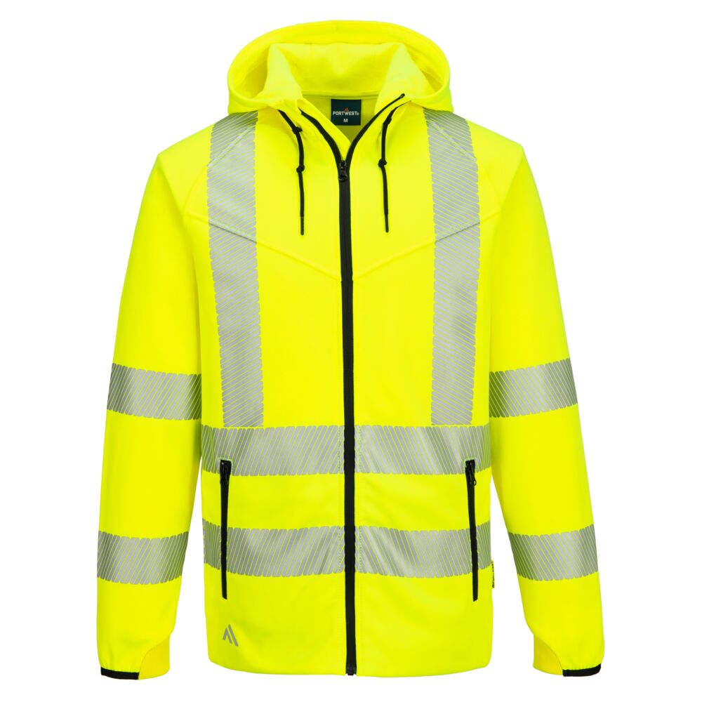 KX303 - KX3 Sport Hi-Vis Zipped Hoodie Orange, Yellow