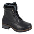 L 032 Woodland Leather Lace/Zip High Ankle Country Boots Faux Fur Warm Lining