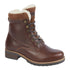 L 032 Woodland Leather Lace/Zip High Ankle Country Boots Faux Fur Warm Lining