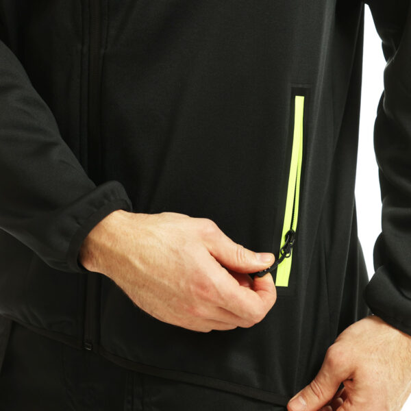 Lee Cooper LCJKT460BLK Padded Work Jacket – Thermal Quilted, Hi Vis Zip Pockets, Wind-Resistant - BLACK