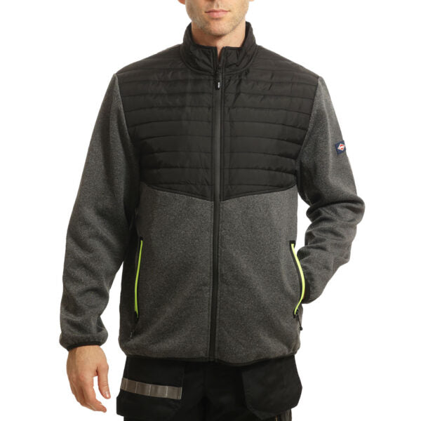 Lee Cooper LCJKT460GRY Men’s Padded Work Jacket – Grey | Warm, Durable & Hi-Vis Zips