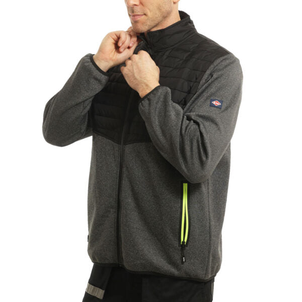 Lee Cooper LCJKT460GRY Men’s Padded Work Jacket – Grey | Warm, Durable & Hi-Vis Zips