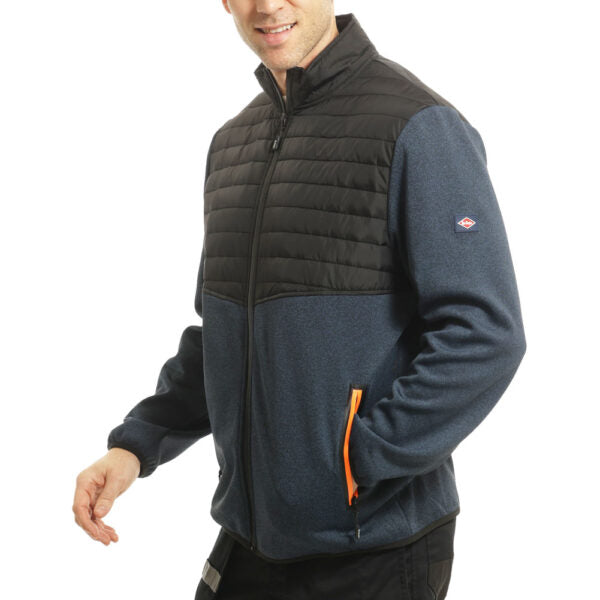 Lee Cooper LCJKT460BLU Padded Work Jacket – Insulated, Windproof & Hi Vis Zip Pockets (Blue)