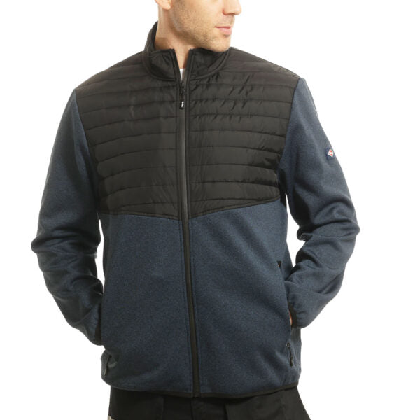 Lee Cooper LCJKT460BLU Padded Work Jacket – Insulated, Windproof & Hi Vis Zip Pockets (Blue)