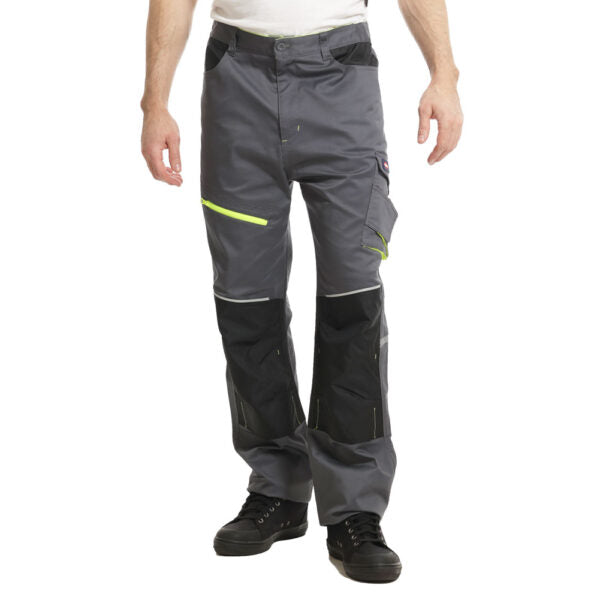 Lee Cooper LCPNT246 Men’s Stretch Work Trousers – Holster Pockets, Knee Pad Ready, Reflective Trim