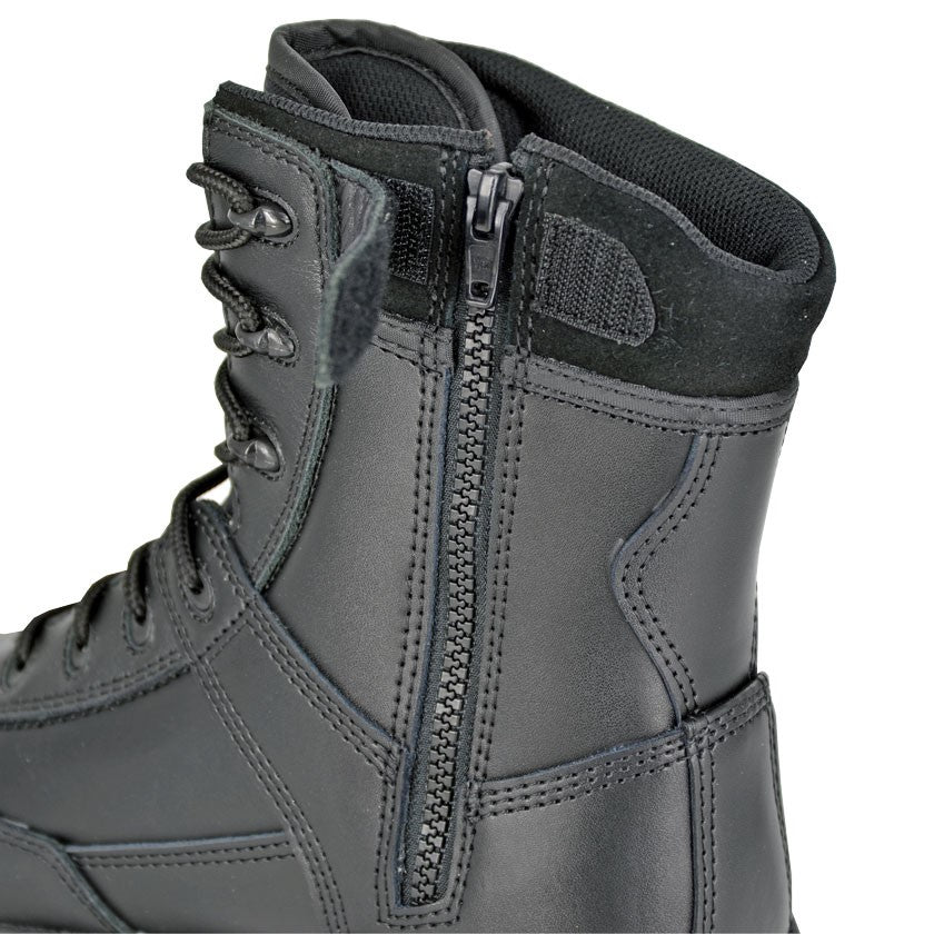Grafters Mens Tiger Full Grain Leather Combat Boot M 135A Black