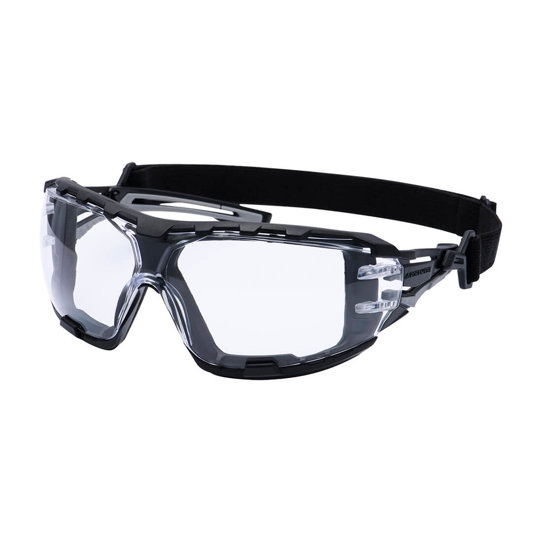 Portwest PR02 - Anthracite Wraparound Plus Safety Glasses