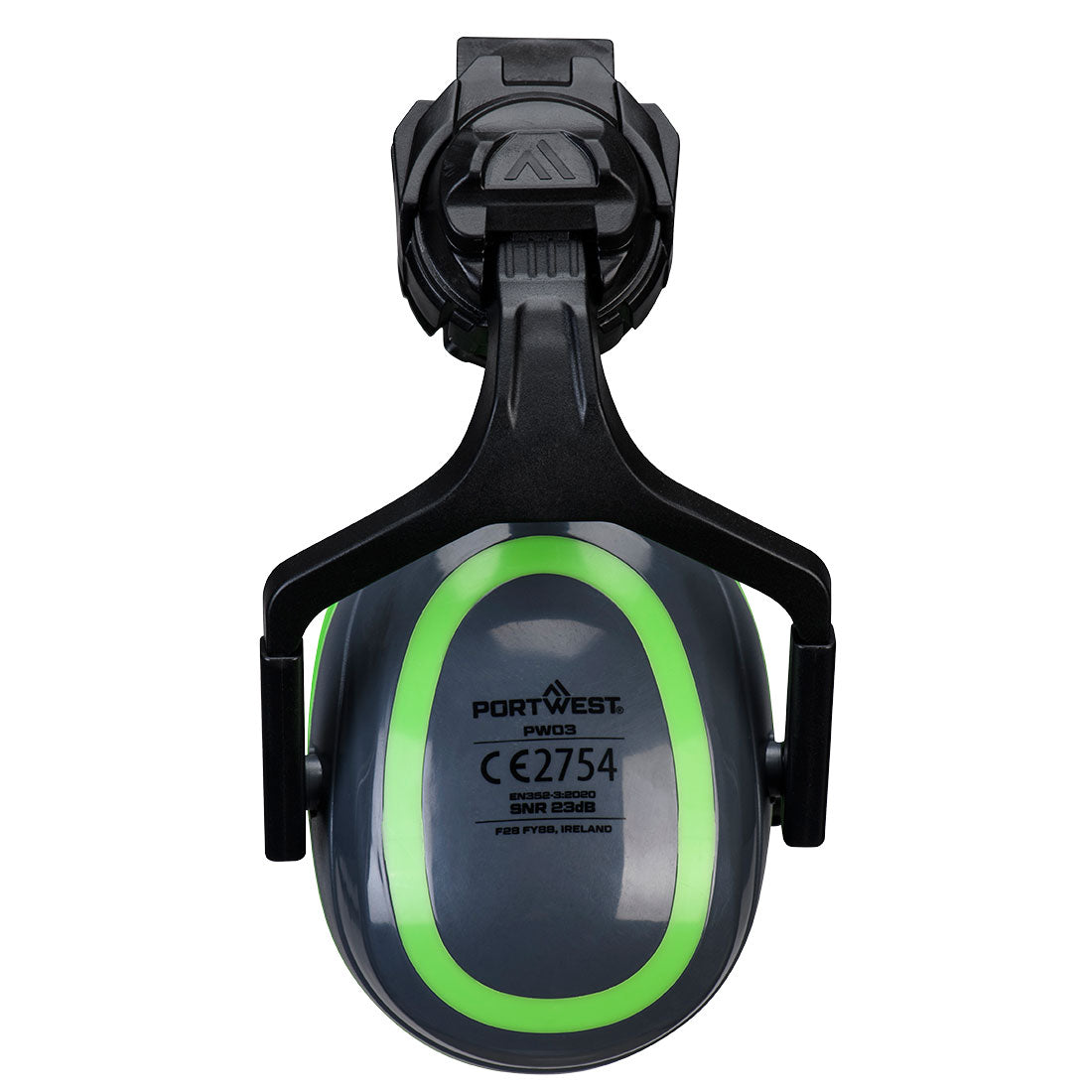PW03 - HV Extreme Ear Defenders Low Clip-On Metal Free Grey/Green