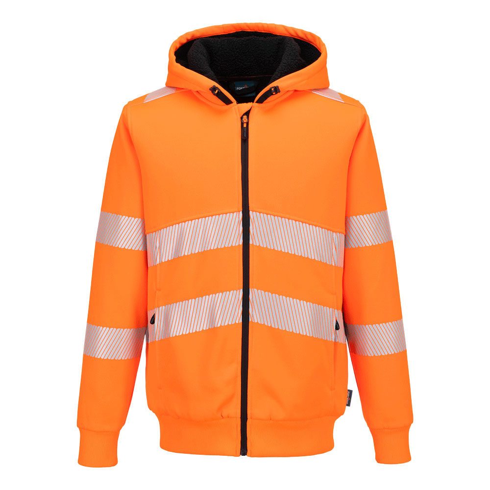 PW321 - PW321 Hi-Vis Zipped Winter Hoodie Orange - Yellow