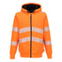 PW321 - PW321 Hi-Vis Zipped Winter Hoodie Orange - Yellow