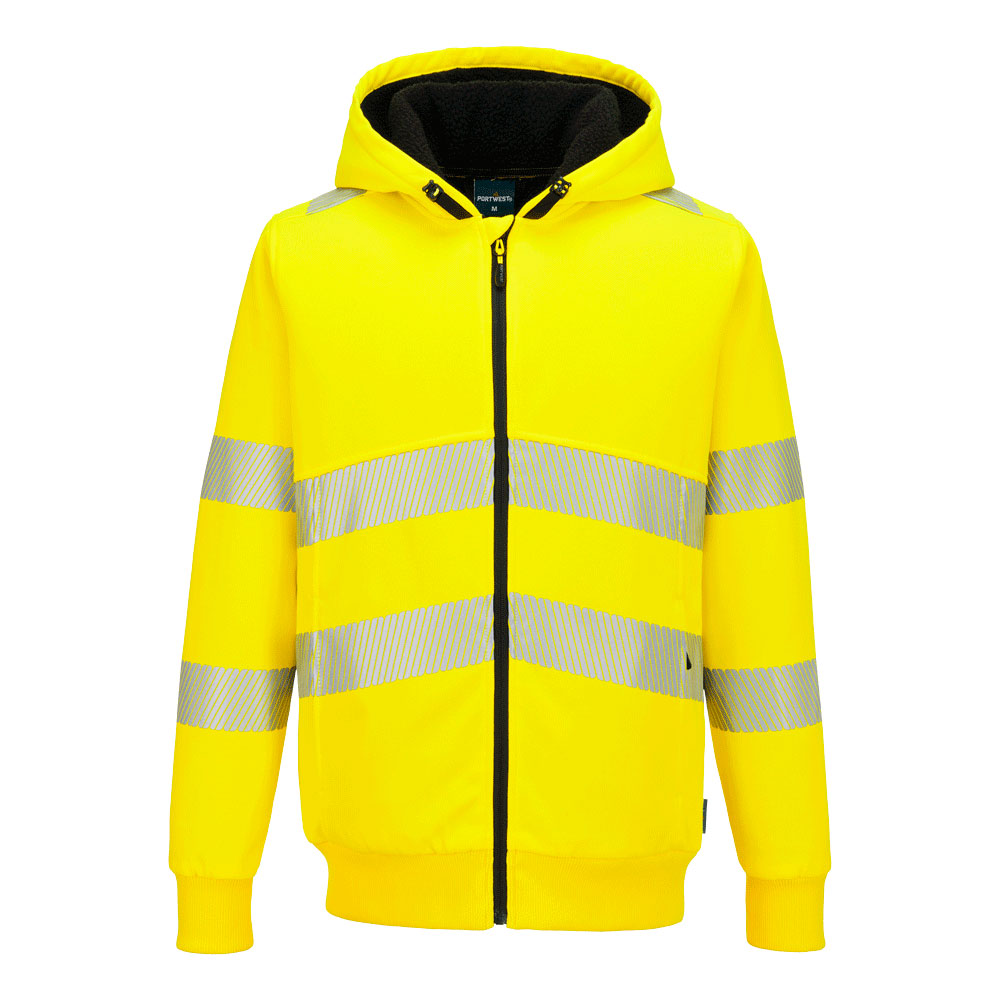 PW321 - PW321 Hi-Vis Zipped Winter Hoodie Orange - Yellow