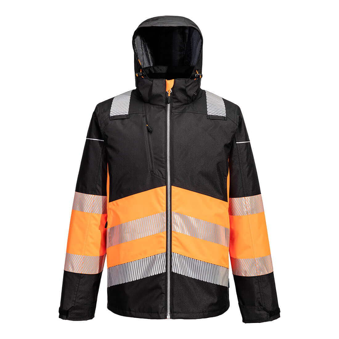 PW3 Hi-Vis Class 1 Winter Jacket - PW364, Orange/Black - Yellow/Black