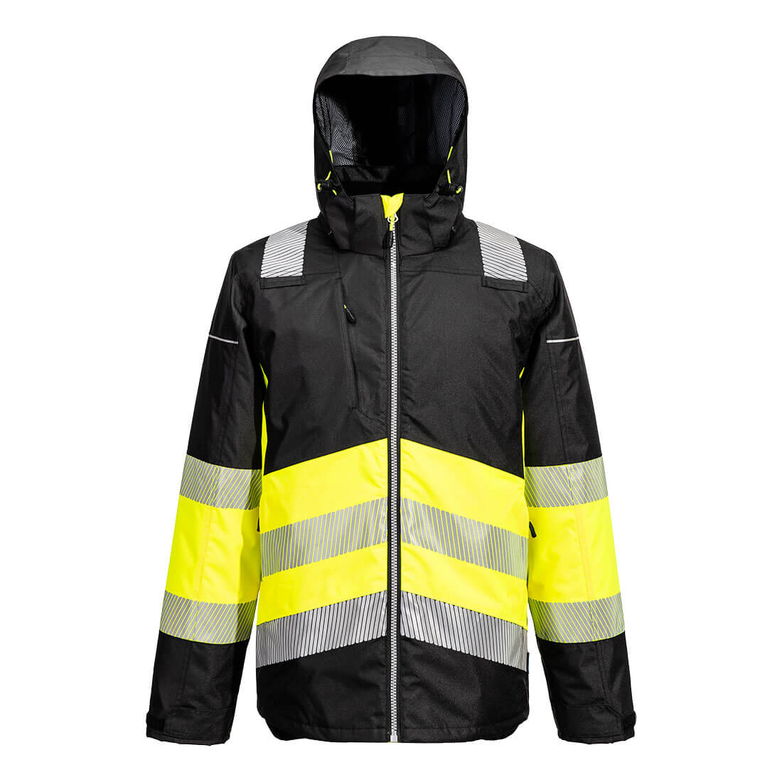 PW3 Hi-Vis Class 1 Winter Jacket - PW364, Orange/Black - Yellow/Black