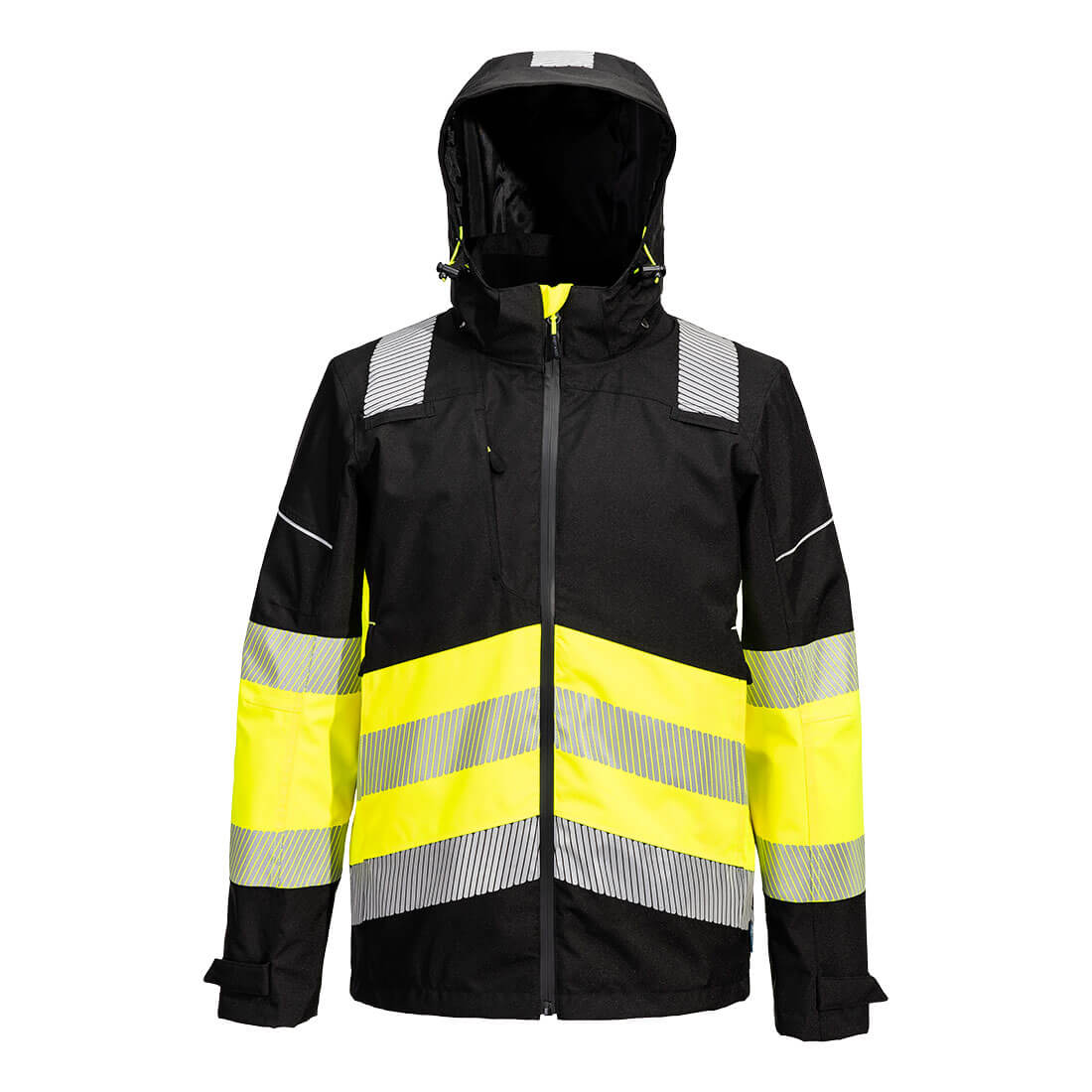 PW3 Hi-Vis Class 1 Extreme Rain Jacket - PW368,  Orange/Black - Yellow/Black