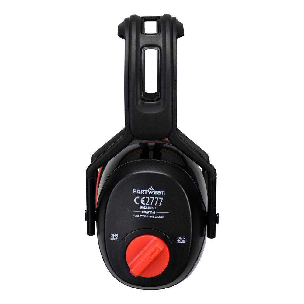 Portwest PW74 - Dual SNR Ear Defenders Black