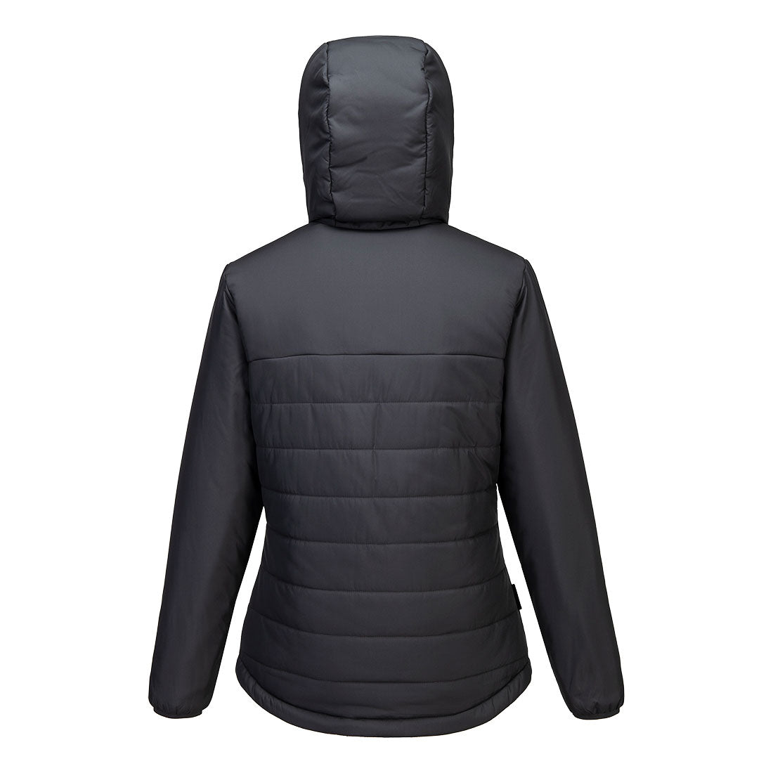 Professional Women's Hooded Insulated Baffle Jacket - S613, Black, Metal Grey, Navy