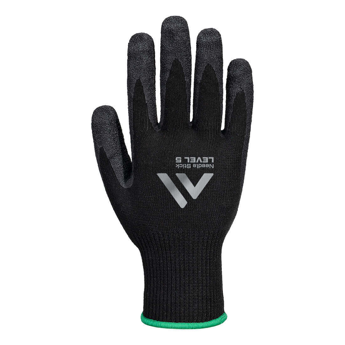 Needle Resistant F10 Latex Crinkle - A793, Glove Black