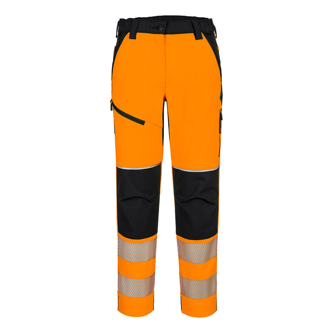 T141 - PW3 Hi-Vis Women's Stretch Trouser Orange/Black_Yellow/Black