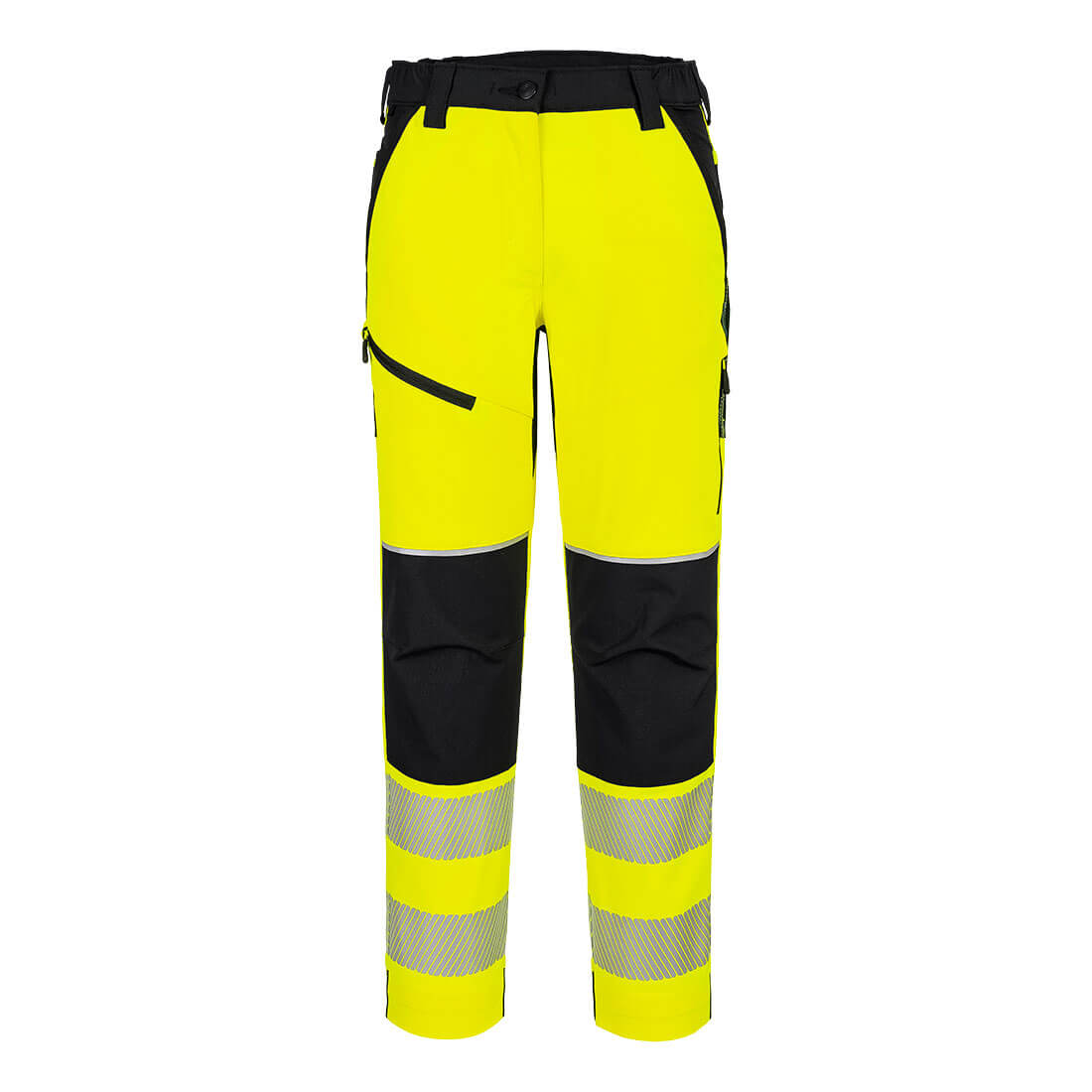 T141 - PW3 Hi-Vis Women's Stretch Trouser Orange/Black_Yellow/Black