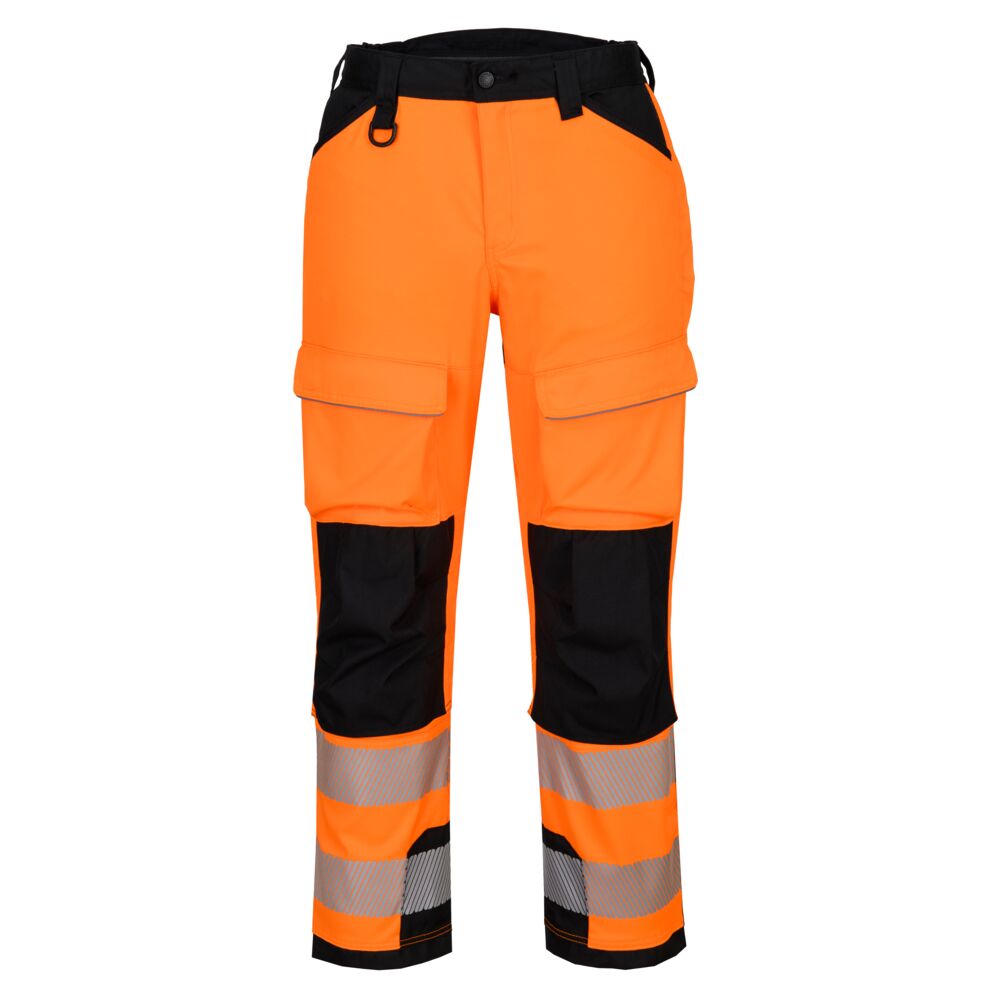 T142 - PW3 Hi-Vis Harness Trouser Orange/Black, Yellow/Black