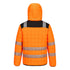 T165 - PW3 Hi-Vis Square Baffle Jacket Orange/Black, Yellow/Black