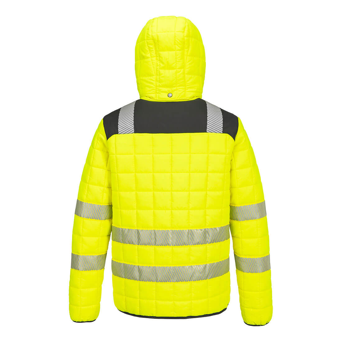 T165 - PW3 Hi-Vis Square Baffle Jacket Orange/Black, Yellow/Black