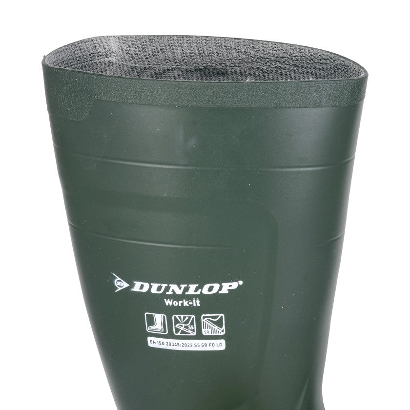 Dunlop W 283E WORK-IT S5 Heritage Green PVC Safety Wellington Boots