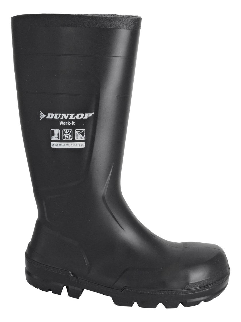 Dunlop W 283A WORK-IT S5 Black PVC Safety Wellington Boots