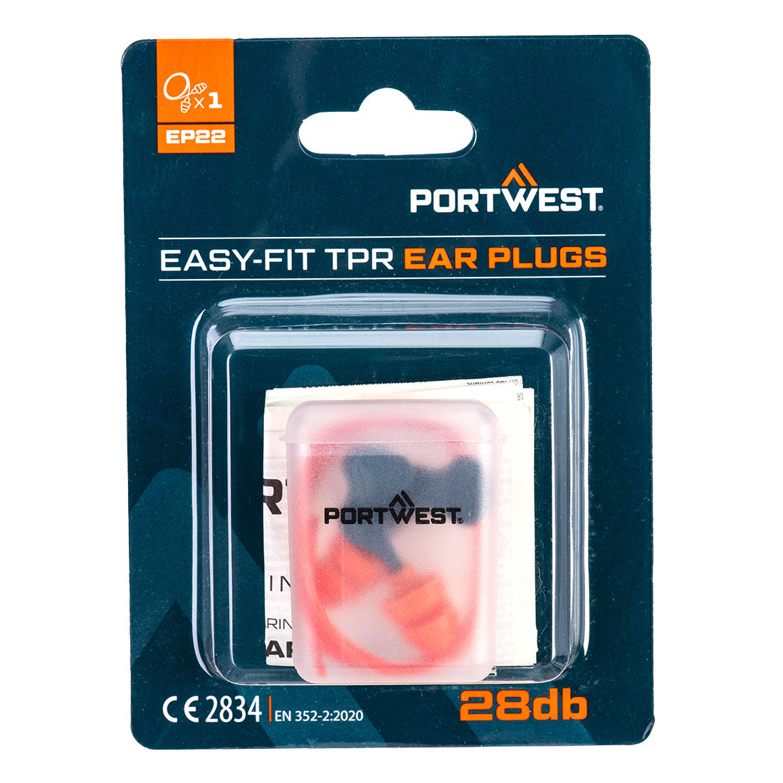 Easy Fit TPR Corded (1 Pair) - EP22,  Orange