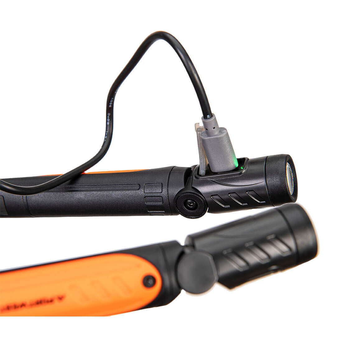 PA73 - USB Rechargeable LED Neck Light Black/Orange