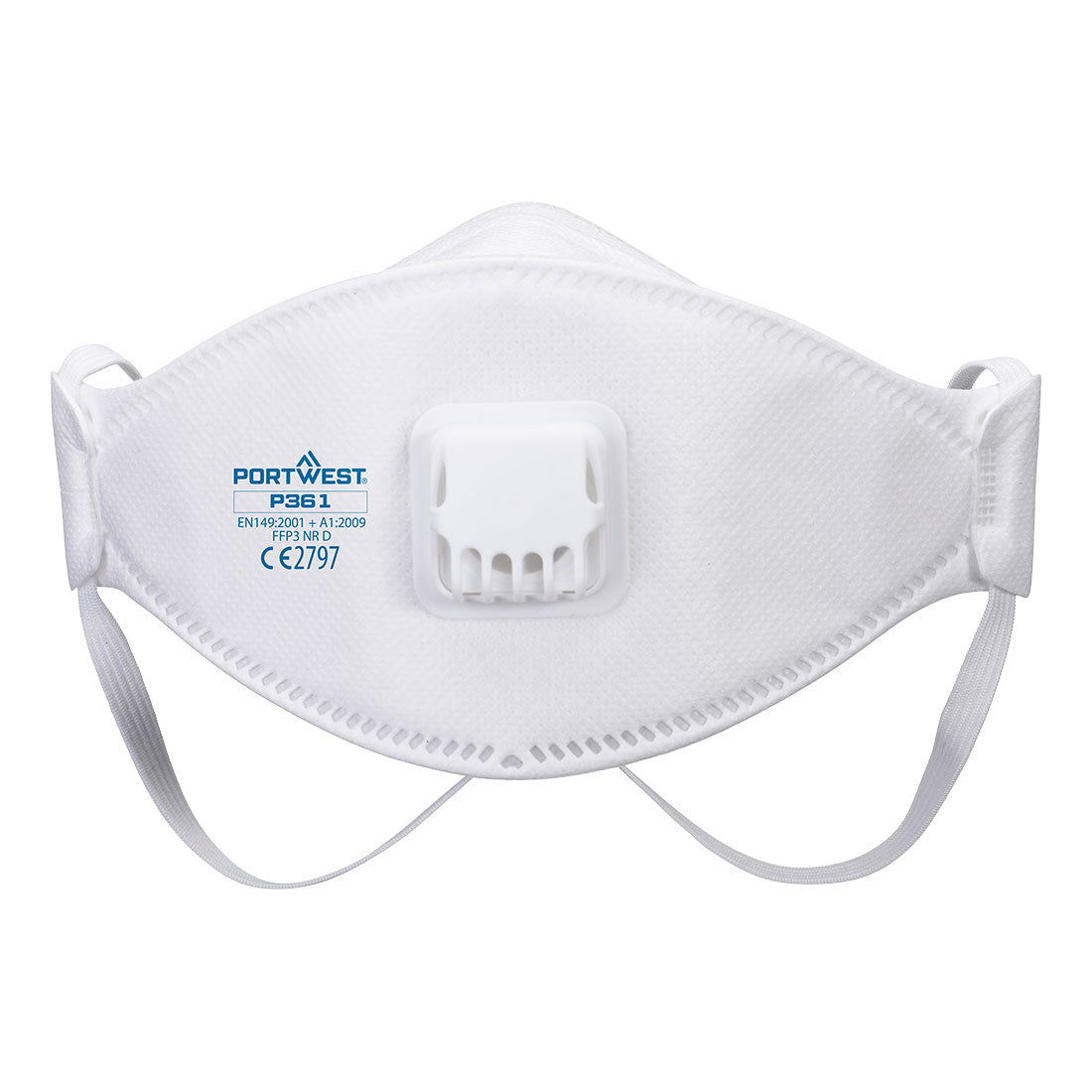Portwest P361 - Trifold Valved Dolomite FFP3 Respirator (Pk10) White