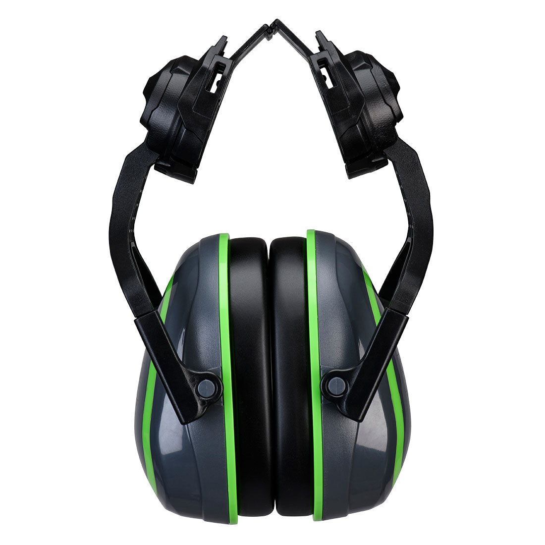Portwest PW03 - HV Extreme Ear Defenders Low Clip-On Metal Free Grey/Green
