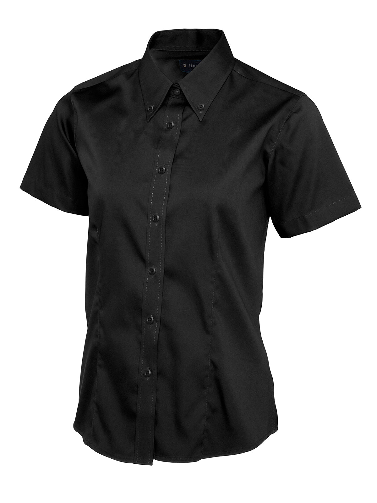 LADIES PINPOINT OXFORD HALF SLEEVE SHIRT (UC704)