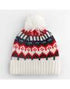 Retro Ski Beanie with Fair Isle Pattern, Fleece Lining & Pom Pom
