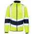 Hi vis Puffer Jacket Lightweight Winter Work Coat with Conceal Hood Class 3