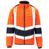 Hi vis Puffer Jacket Lightweight Winter Work Coat with Conceal Hood Class 3