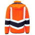 Hi vis Puffer Jacket Lightweight Winter Work Coat with Conceal Hood Class 3