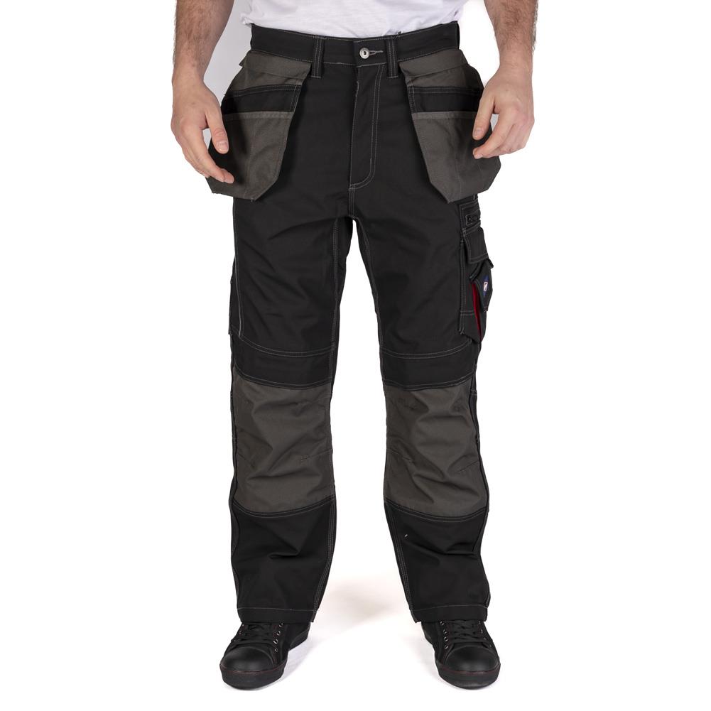 Lee Cooper Men's Reflective Trim Holster Pocket Trousers (LCPNT224) - TROUSERS, WORKWEAR TROUSERS.