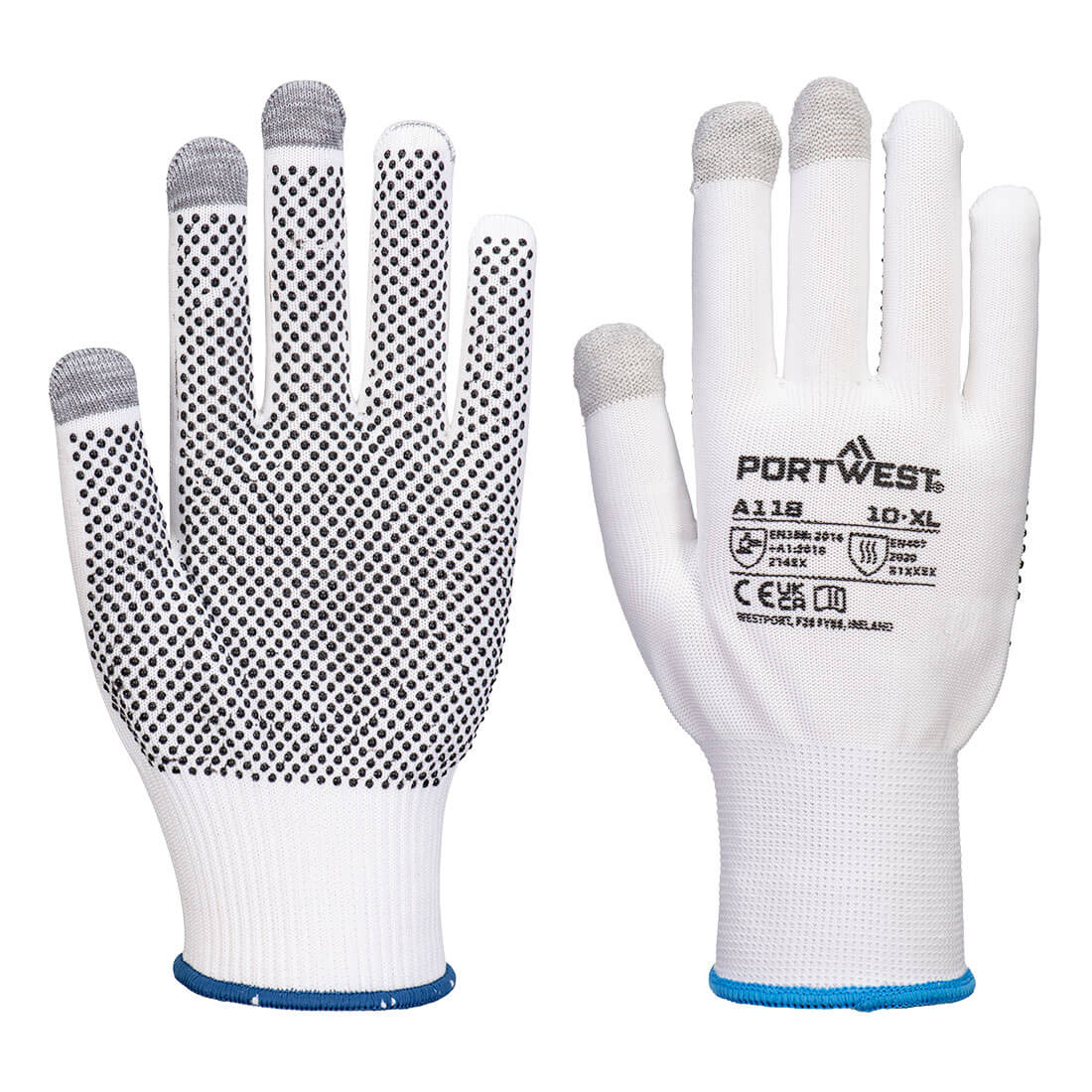 Grip 13 PVC Dotted Touchscreen Glove (Pk12)  (A118)