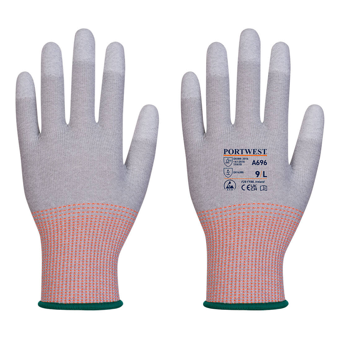 LR13 ESD PU Fingertip Cut Glove (Pk12)  (A696)
