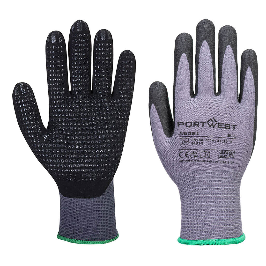 Grip 15 Nitrile Dot Glove (Pk12)  (AB351)