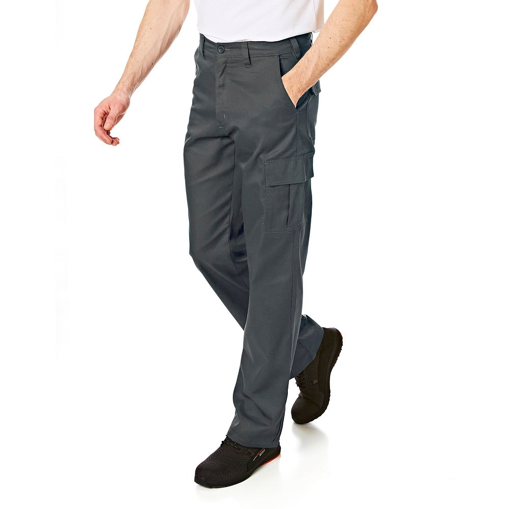 STYLISH GREY CARGO TROUSERS COMFORT FIT FOR EVERYDAY WEAR (LCPNT205G)