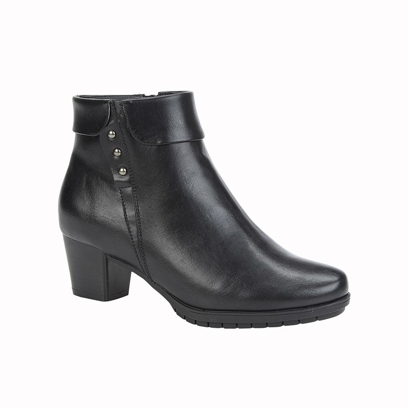 CIPRIATA JANIS Side Zip Folded Collar Ankle Boot 
