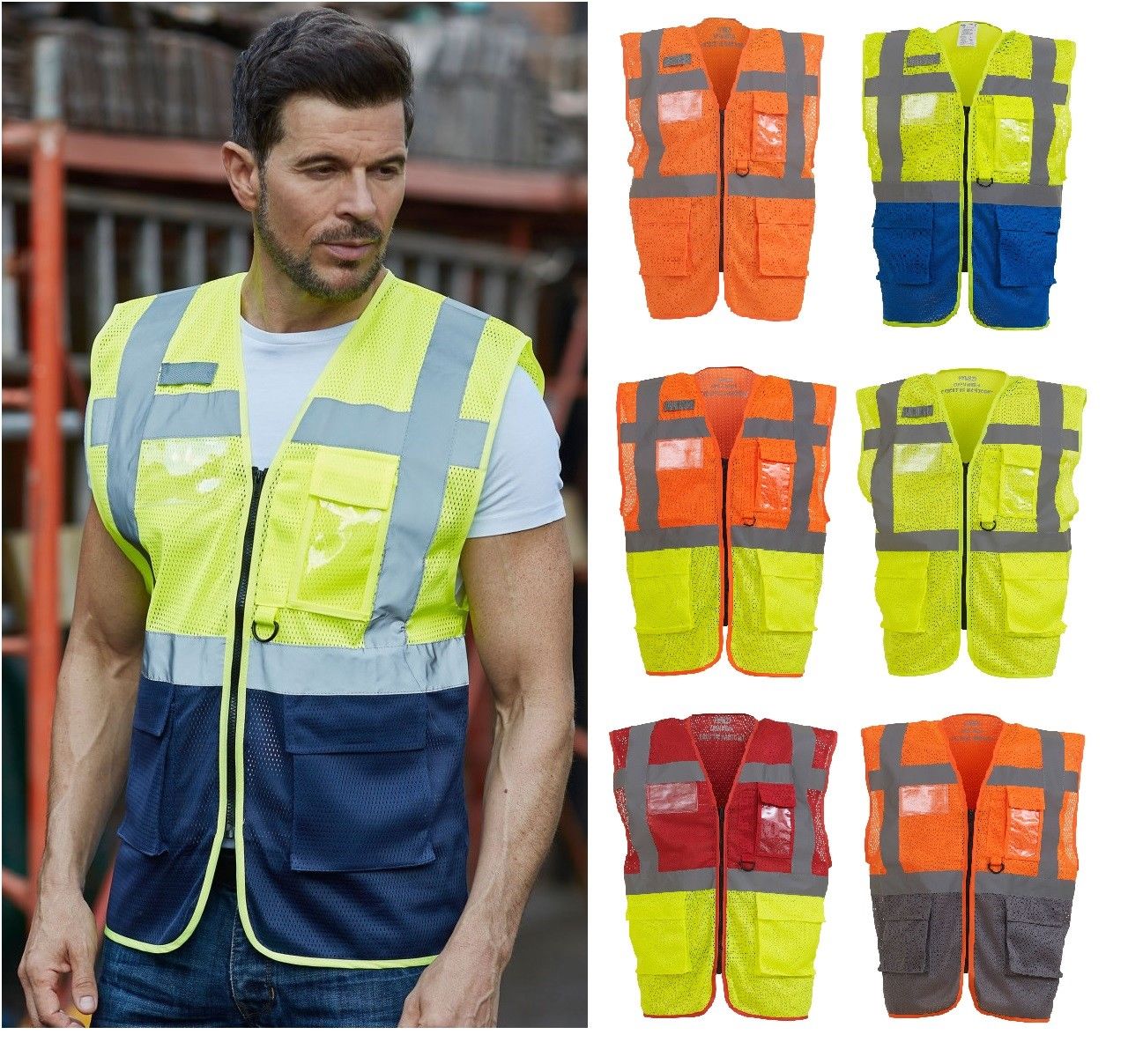 Yoko Hi Vis Executive Open Mesh Vest Breathable - HVW820 – Rainbow Apparel