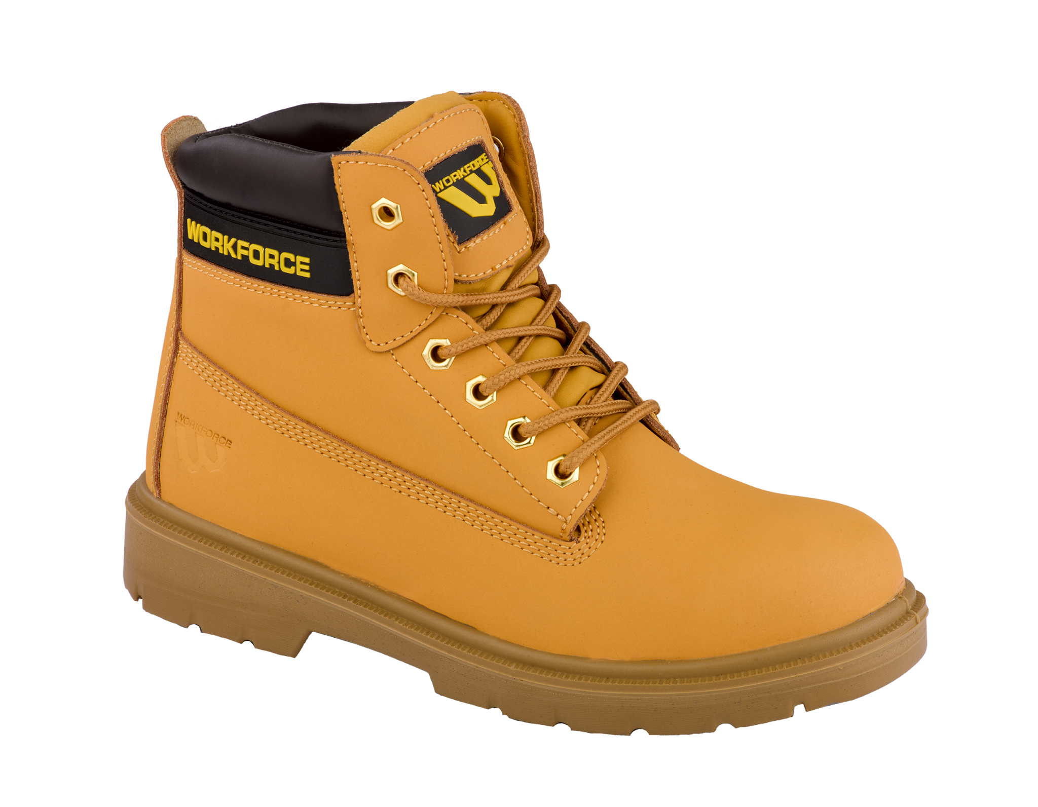 WORKFORCE HONEY LEATHER BOOT S1P STYLISH & PROTECTIVE FOOTWEAR (WF301)