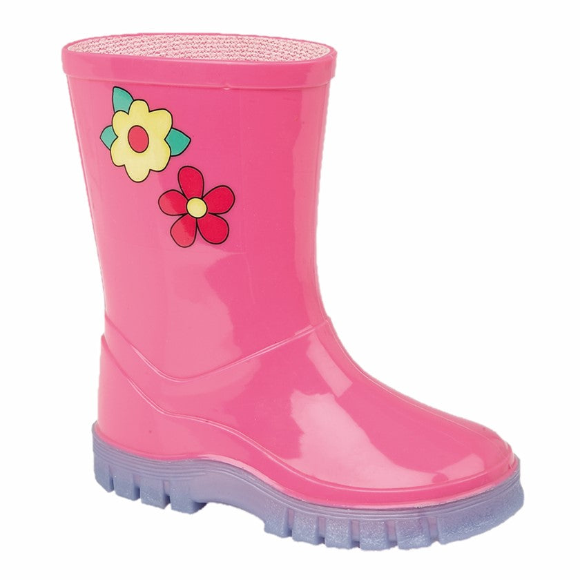 STORMWELLS PUDDLE Floral Kids Puddle Wellington (W 204PK